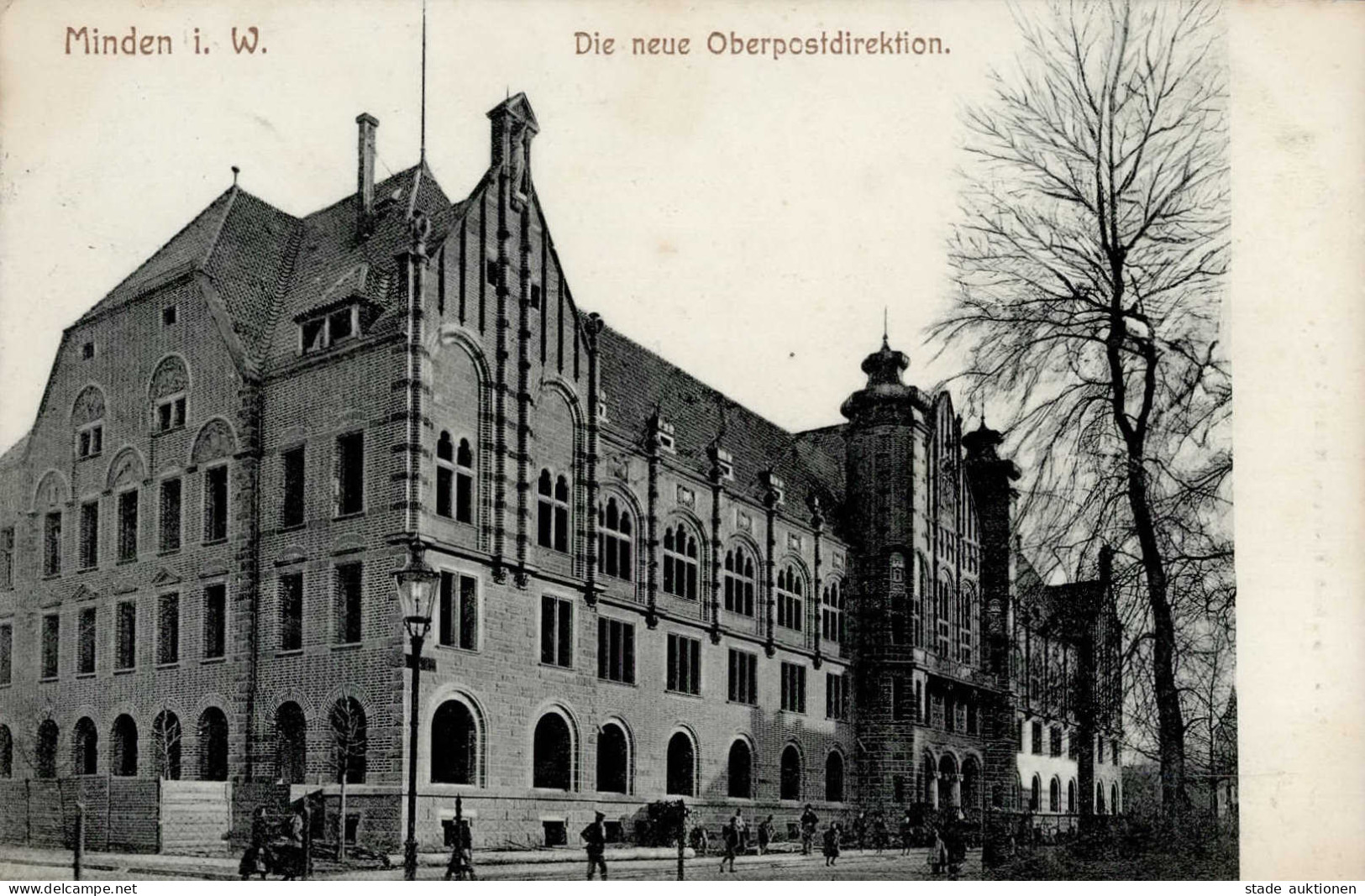 Minden (4950) Die Neue Oberpostdirektion 1906 I-II (Ecke Gestaucht) - Minden
