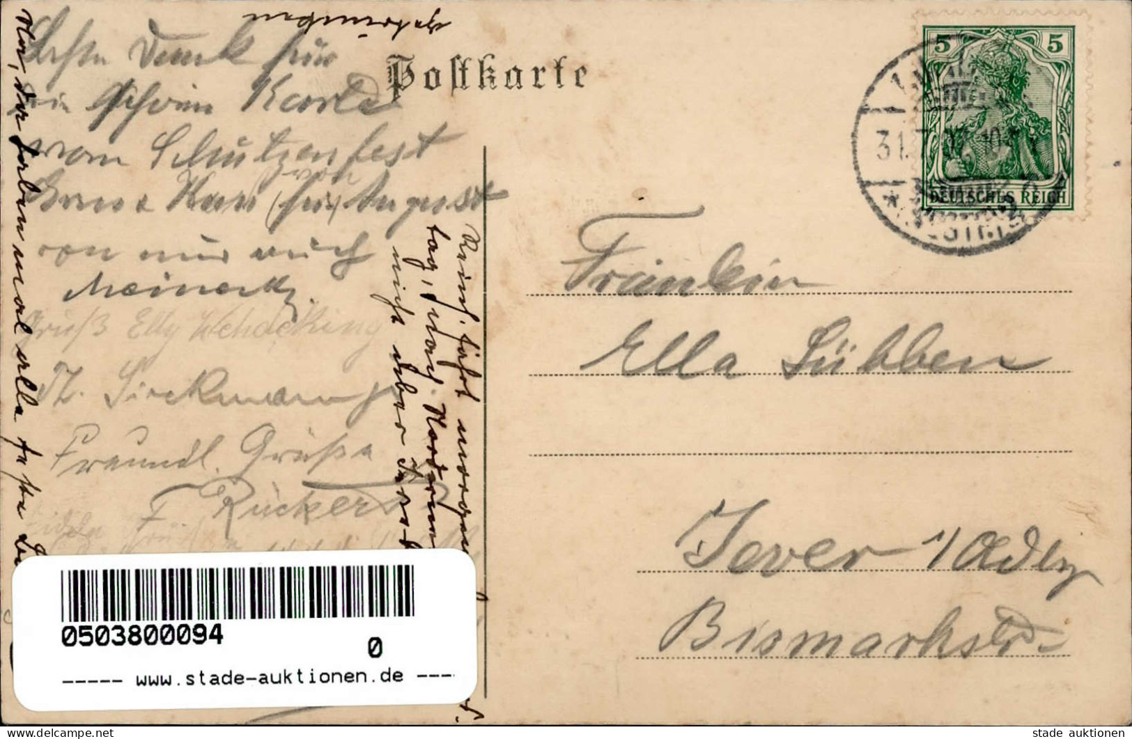 Minden (4950) Hahlerstrasse 1907 I- - Minden