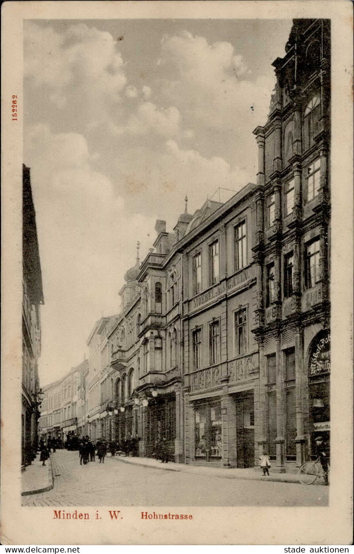 Minden (4950) Hohnstrasse Möbelhandlung 1911 I- - Minden