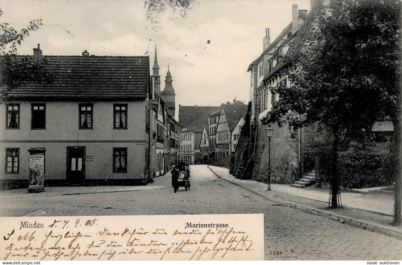 Minden (4950) Marienstrasse Litfaßsäule 1905 I- - Minden