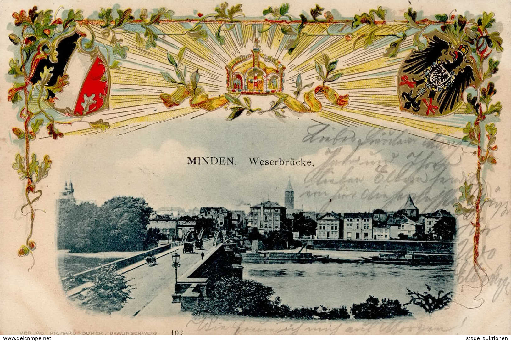 Minden (4950) Präge-Karte 1901 I - Minden