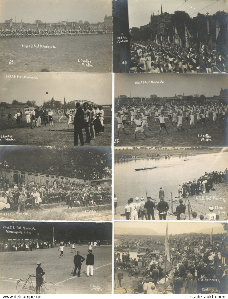 Minden (4950) VII. A.T.B.-Fest 1921 Lot Mit 12 Foto-AK Fotograph Zenker - Minden