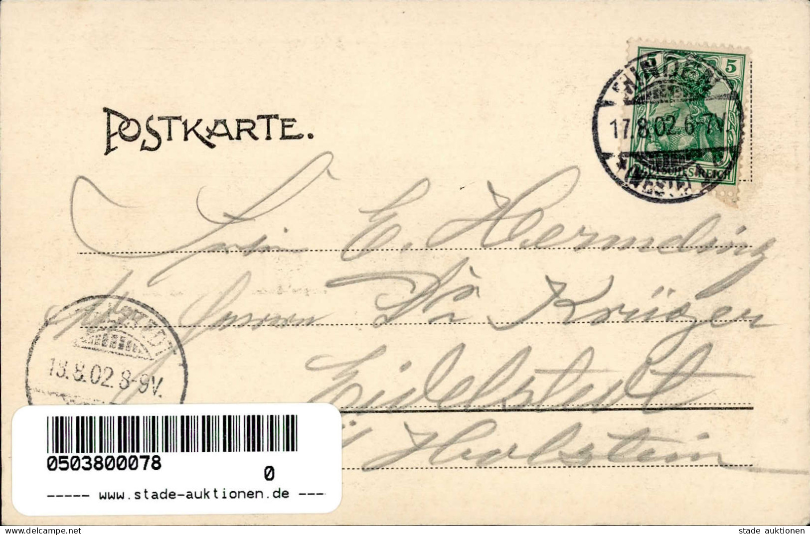 Minden (4950) Weingrosshandlung Hartge & Comp. Gasthaus Zur Weinstube Bäckerstrasse 1902 I- - Minden