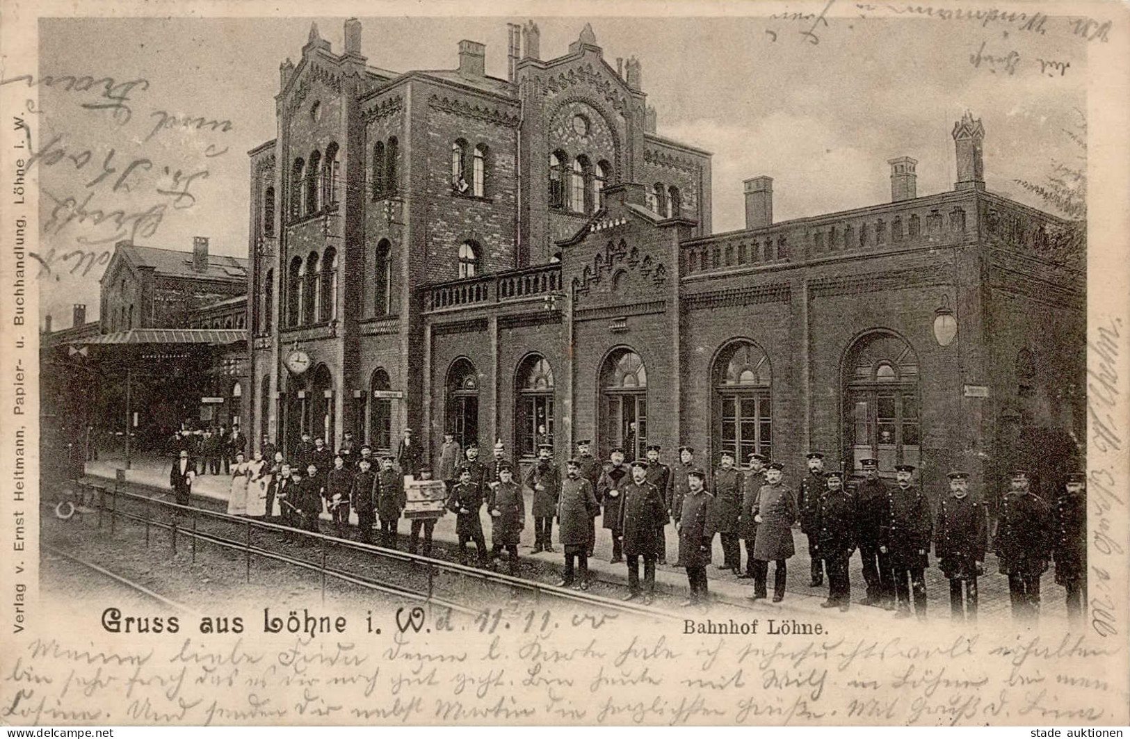 Löhne (4972) Bahnhof 1900 I- - Löhne