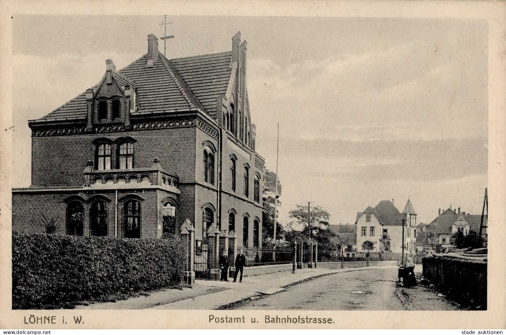 Löhne (4972) Postamt Bahnhofstrasse 1915 I- - Löhne