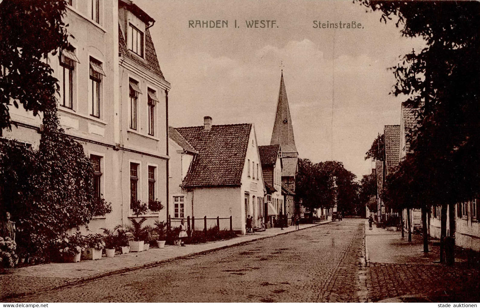 Rahden (4993) Steinstrasse 1921 I-II (Ecken Abgestossen, Fleckig) - Other & Unclassified