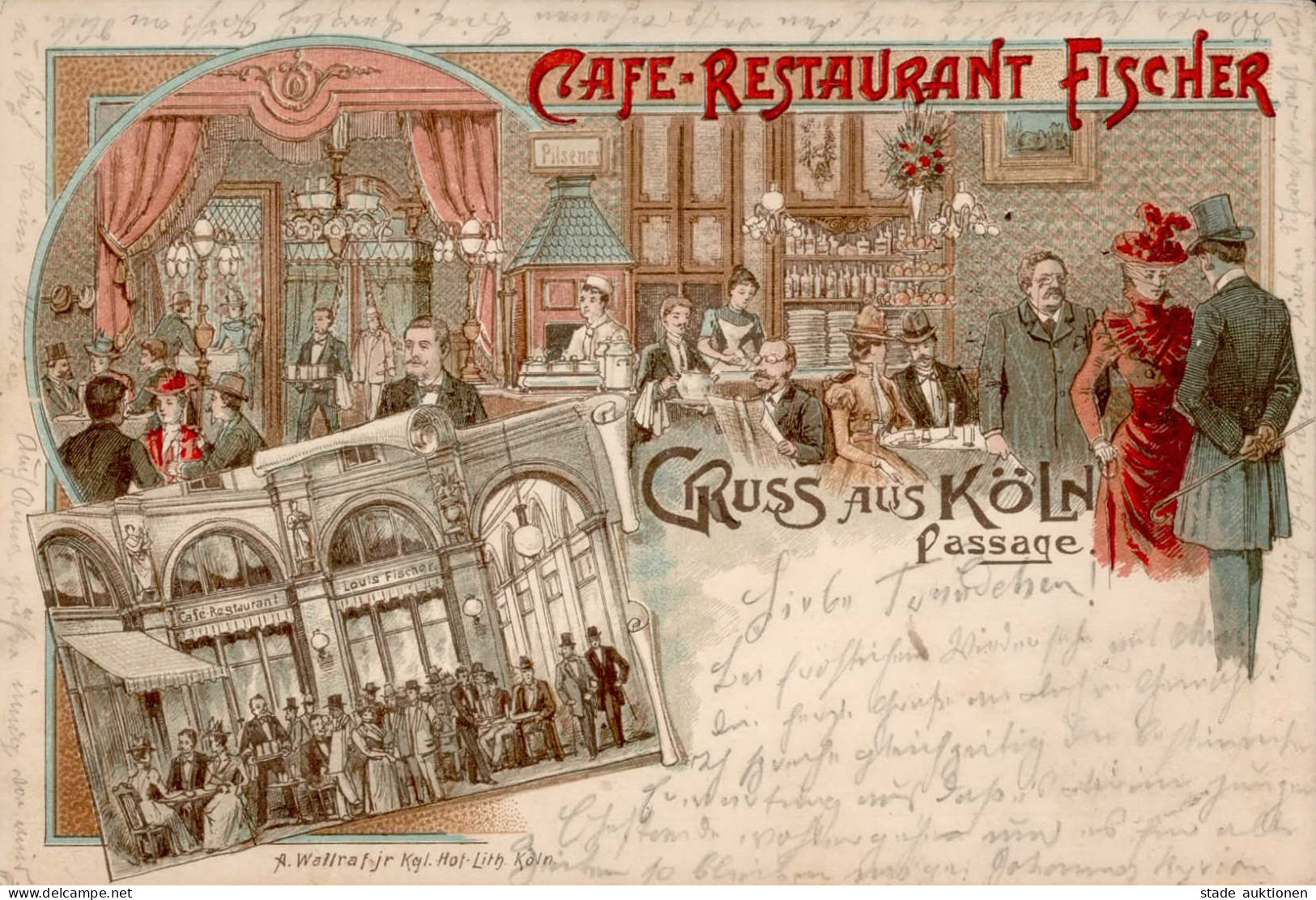 Köln (5000) Cafe Gasthaus Fischer Passage 1900 I-II - Sager, Xavier