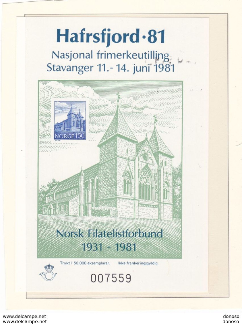 NORVEGE 1981  Cathédrale De Stavanger Yvert 787 EPREUVE DE LUXE NEUF** MNH - Ongebruikt