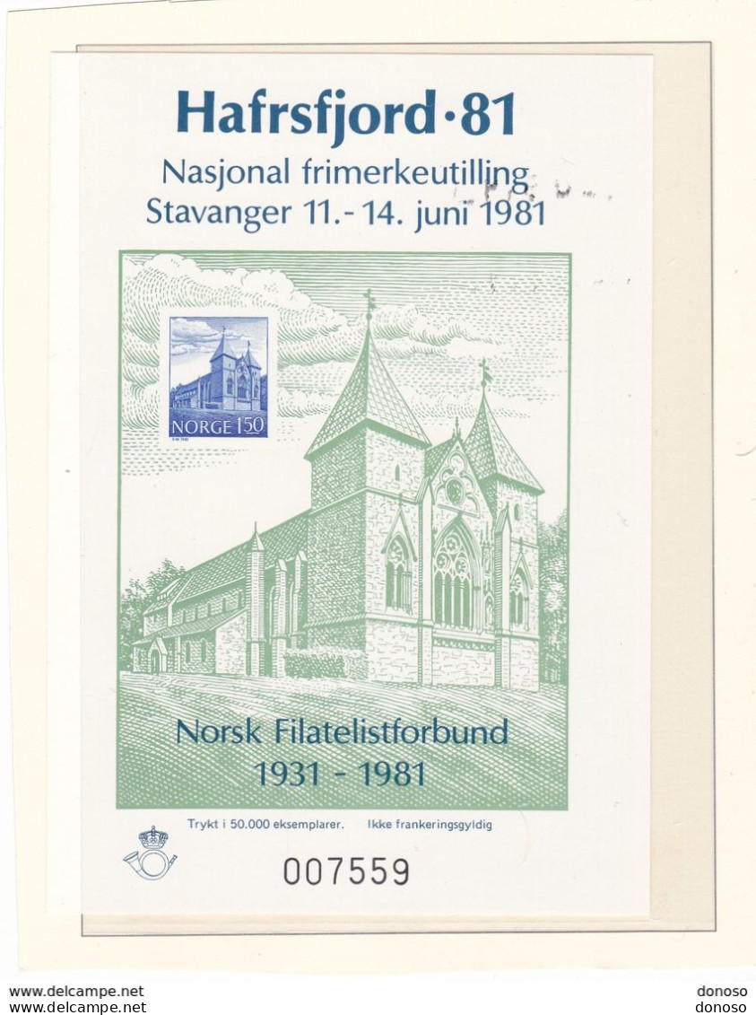 NORVEGE 1981  Cathédrale De Stavanger Yvert 787 EPREUVE DE LUXE NEUF** MNH - Neufs