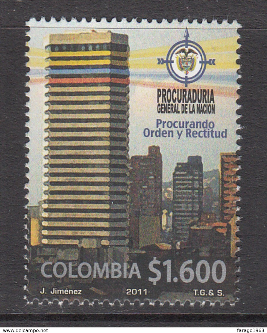 2011 Colombia Attorney General Law Government  Complete Set Of 1  MNH - Colombie