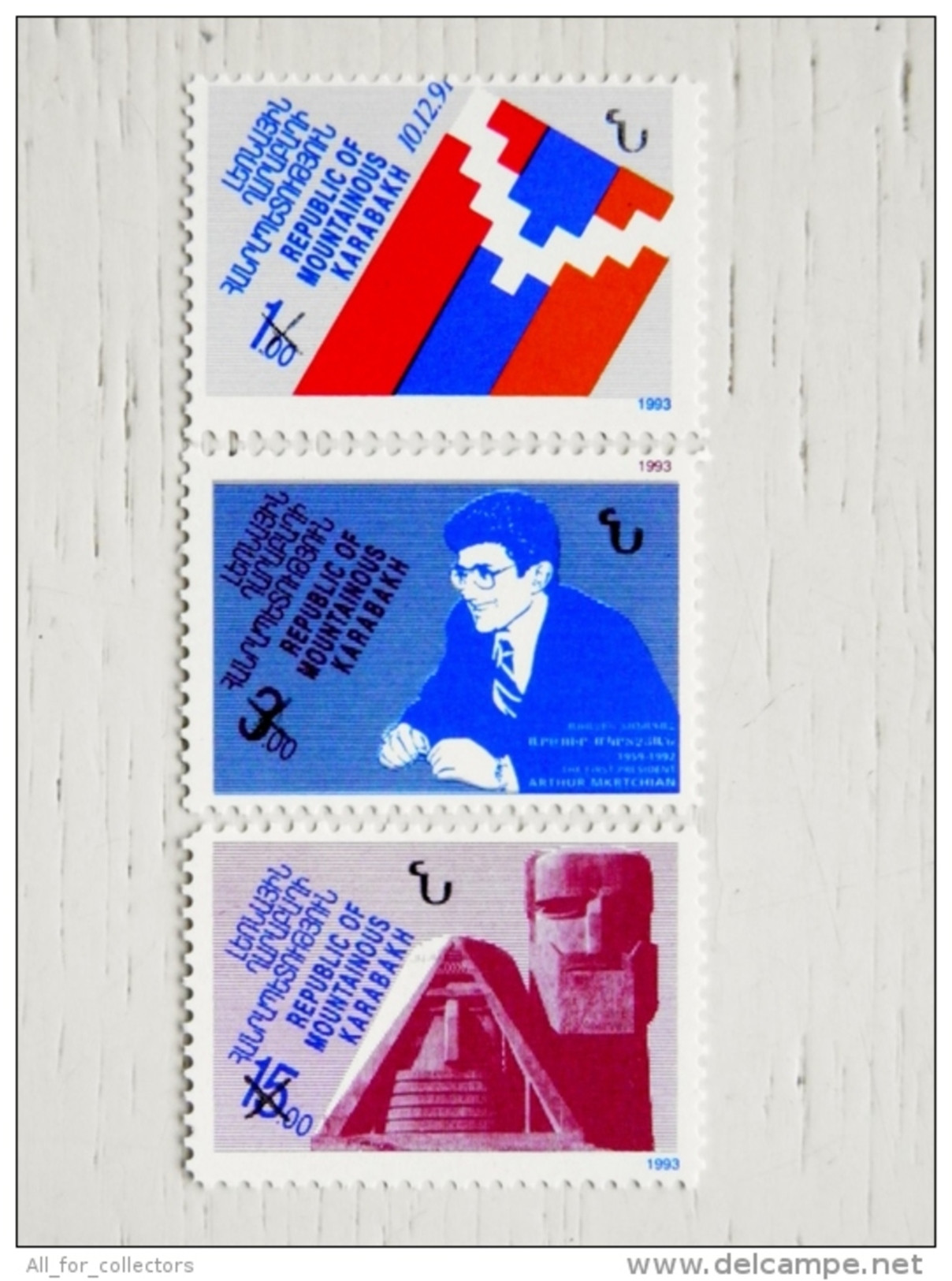 SALE! MNH Post Stamps Of Nagorno Kharabakh Bergkarabach Armenia 2004 Michel#34-36 OVERPRINTS -euro30 - Armenien