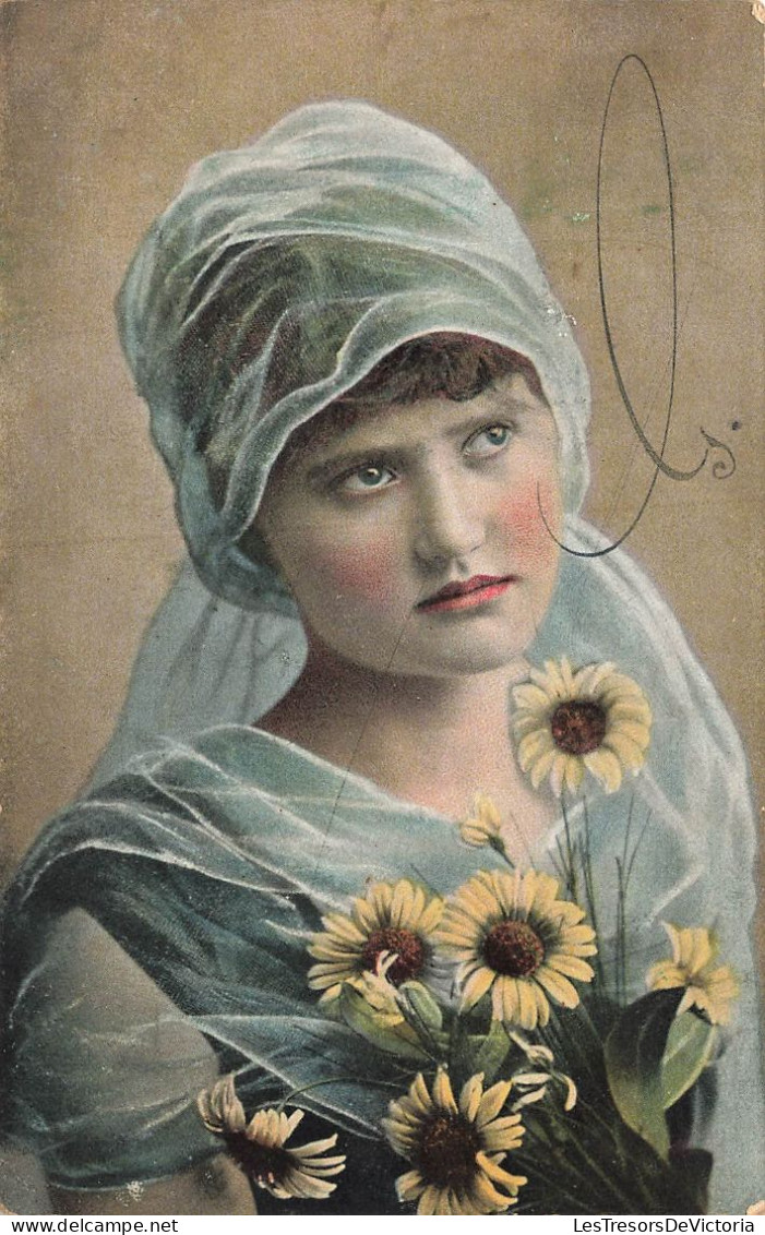 FANTAISIES - Femmes - Femme - Fleurs - Colorisé - Carte Postale Ancienne - Frauen