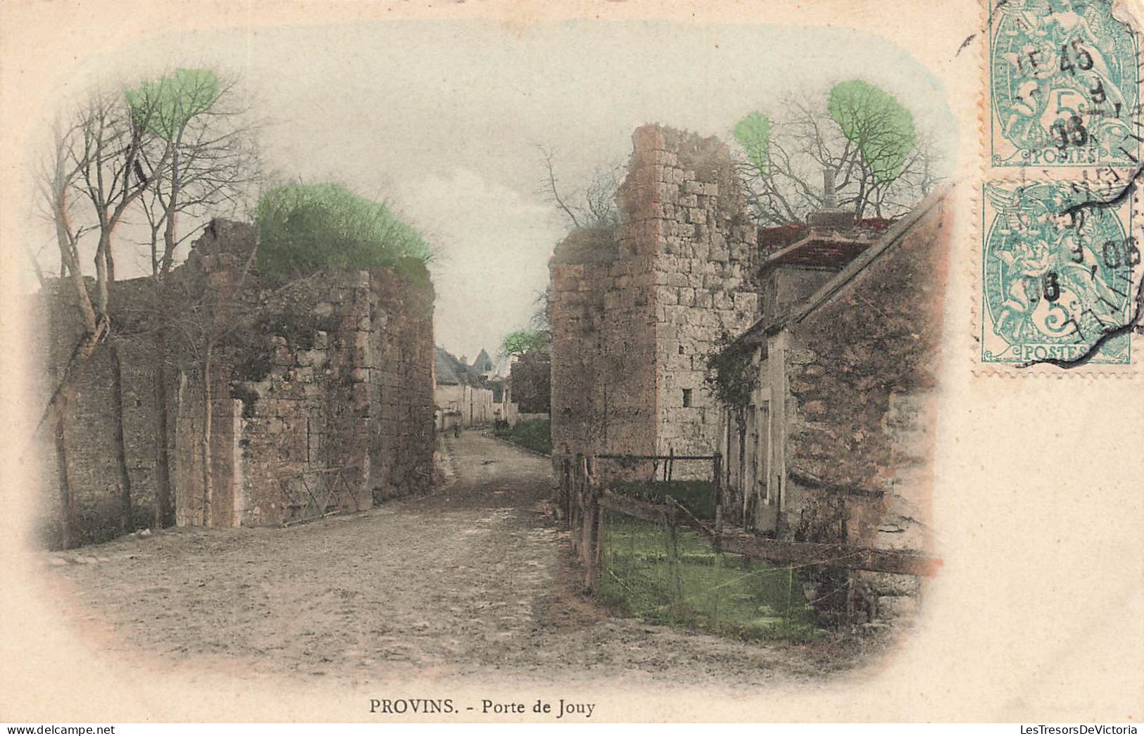 FRANCE - Provins - Vue Sur La Porte De Jouy - Vue Générale - Colorisé - Carte Postale Ancienne - Provins