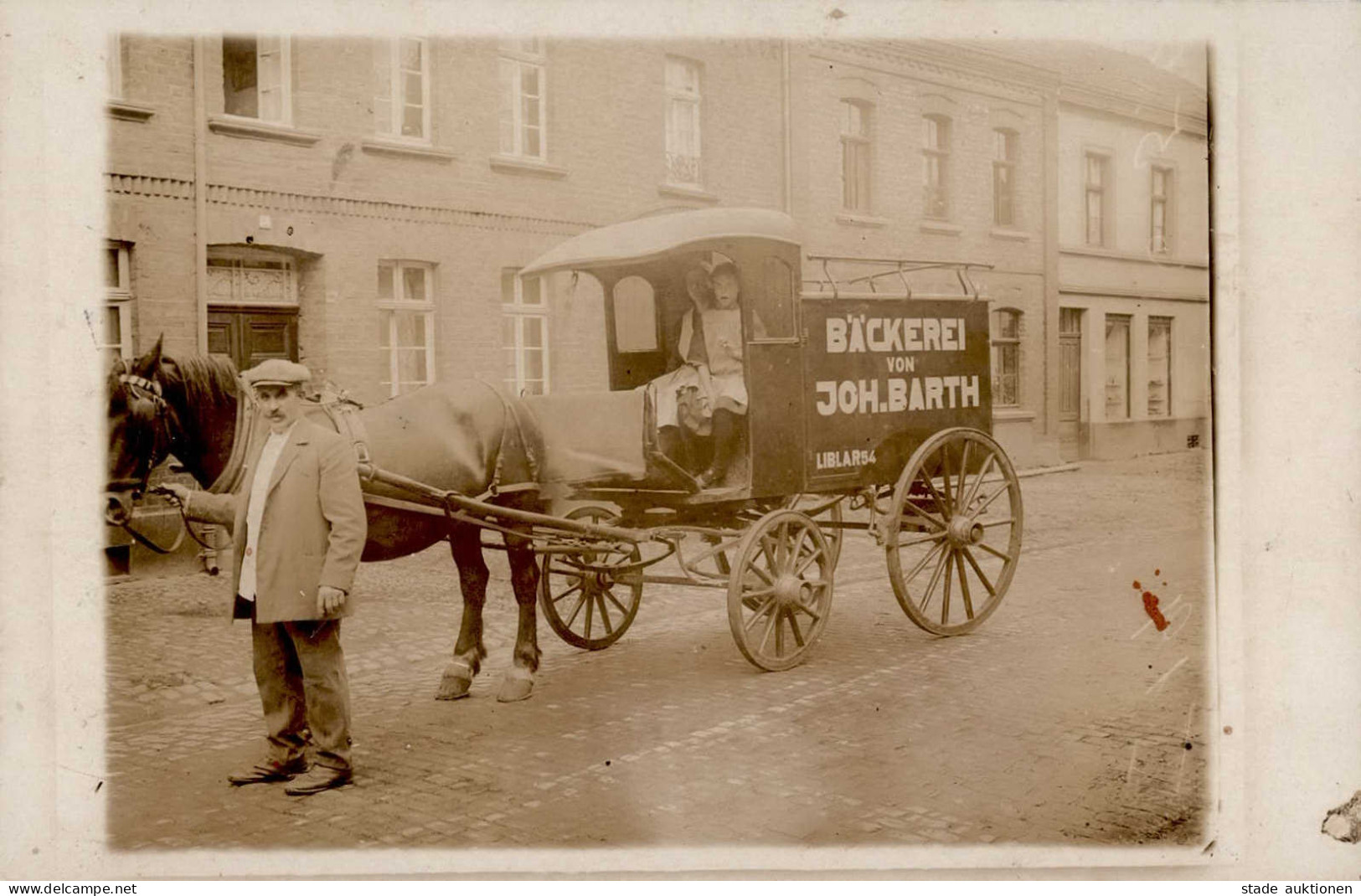 Liblar (5042) Bäckerei Joh. Barth Pferdekutsche Foto-AK I-II - Other & Unclassified