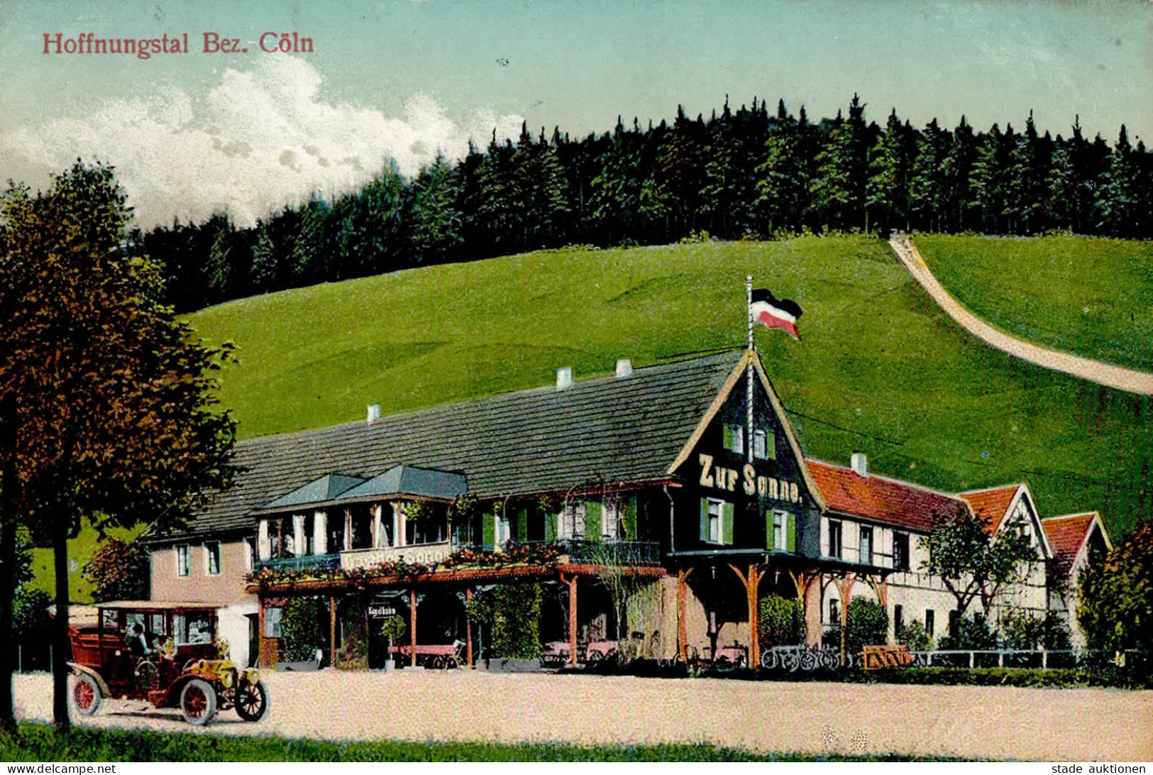 Hoffnungsthal (5064) Gasthaus Zur Sonne Auto 1912 I- - Other & Unclassified