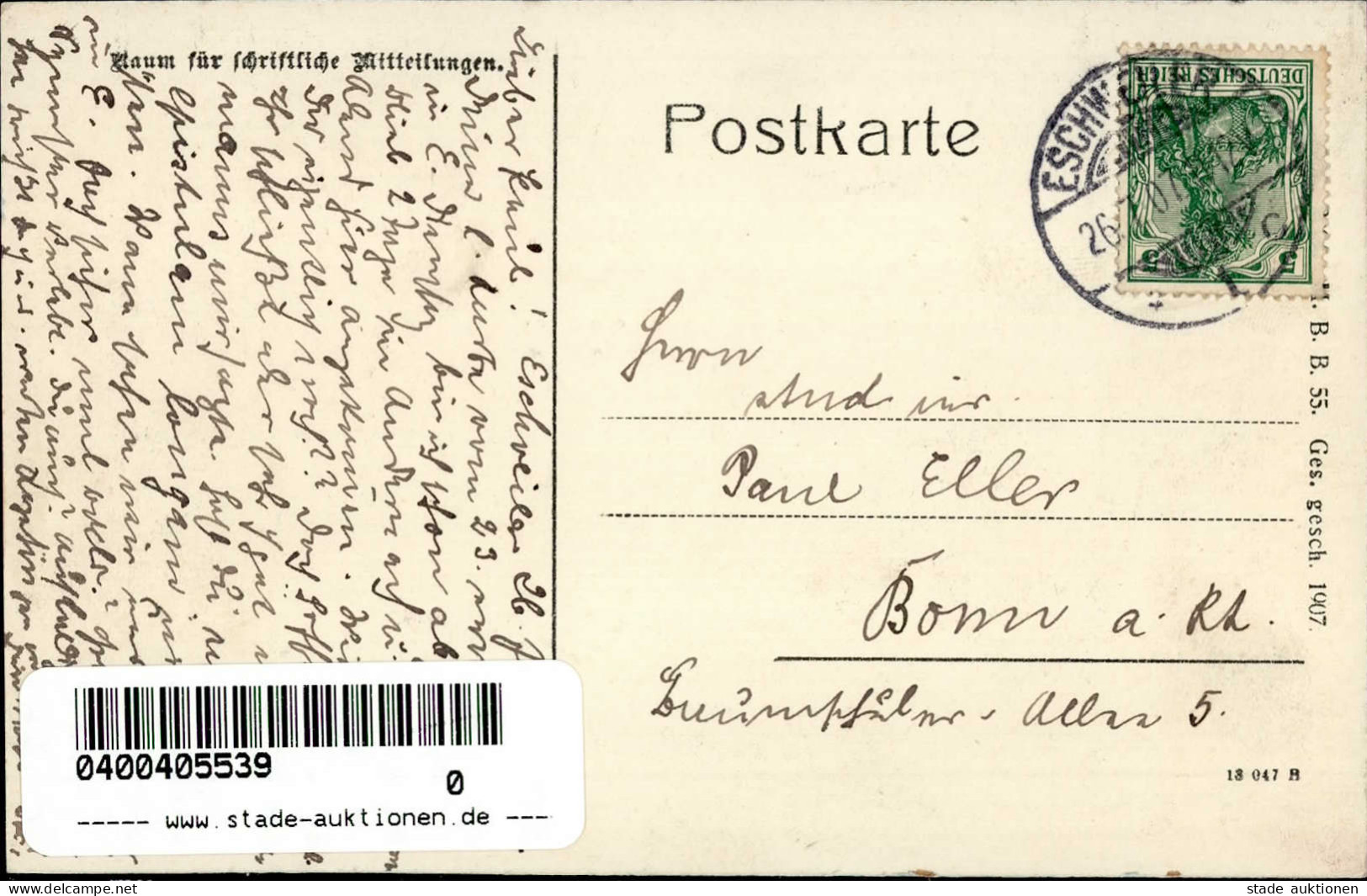 Eschweiler (5180) Geldschein-AK Röthener Burg 1907 I - Other & Unclassified