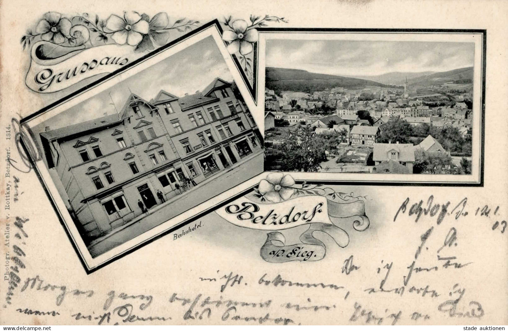 Betzdorf (5240) Bahnhotel 1903 I-II (fleckig) - Autres & Non Classés
