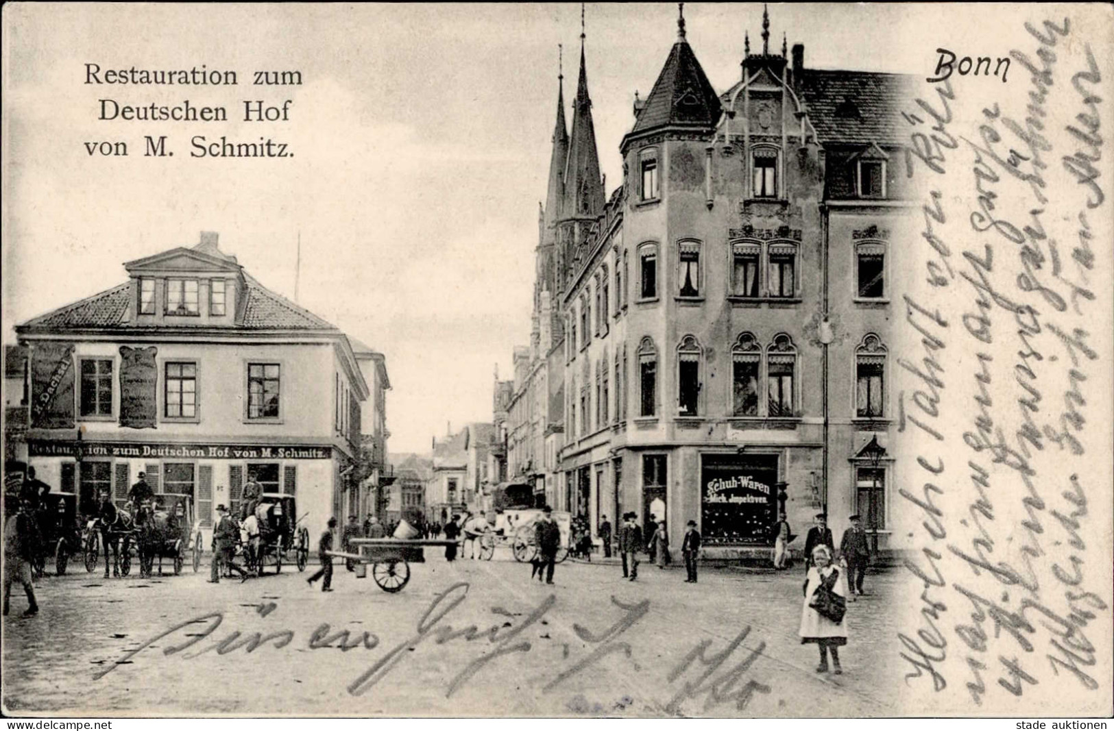 Bonn (5300) Gasthaus Zum Deutschen Hof Schuhwarenhandlung 1906 I - Bonn