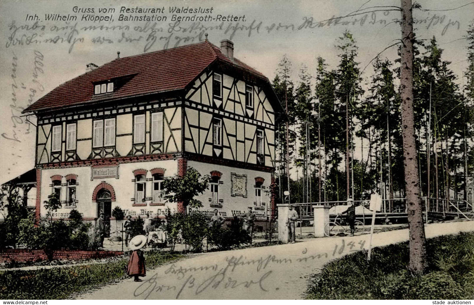 Berndroth (5429) Gasthaus Waldeslust Bahnstation Berndroth-Rettert 1908 I-II - Other & Unclassified