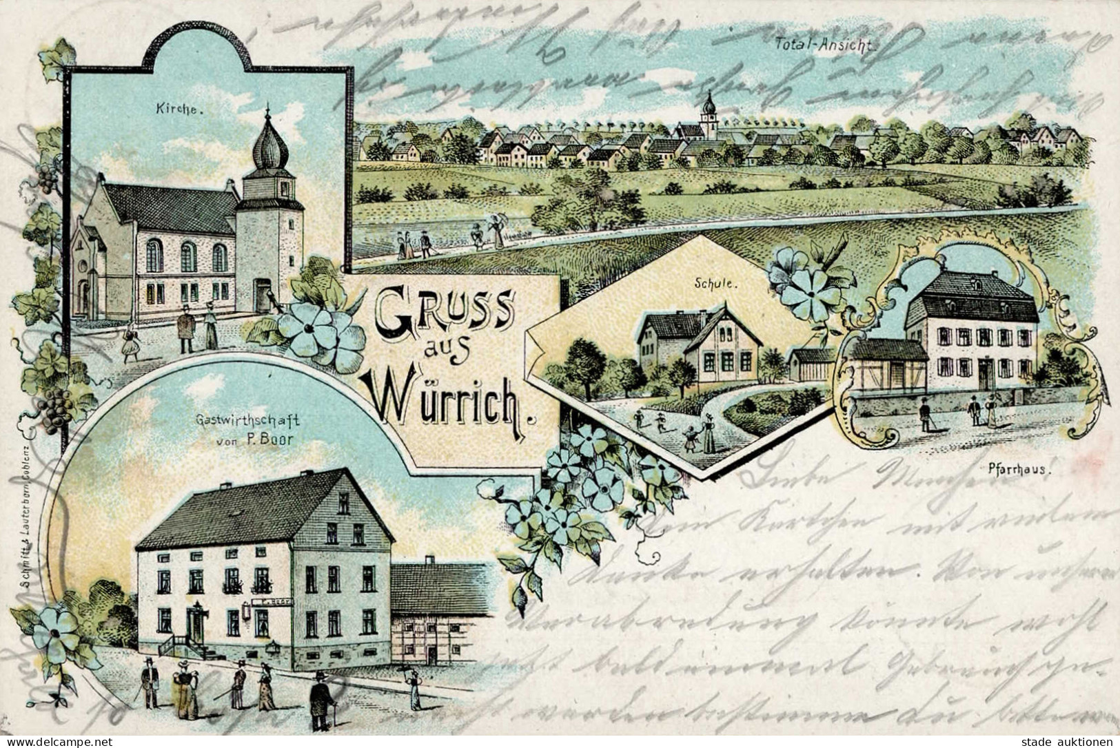 Würrich (5581) Gasthaus Baar Schule 1906 I - Autres & Non Classés