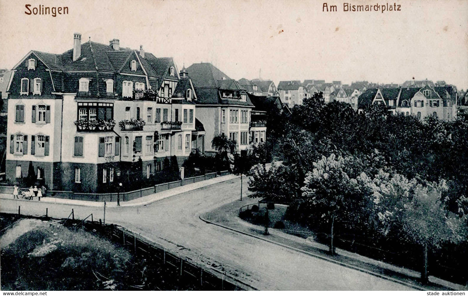 Solingen (5650) Bismarckplatz I-II (fleckig) - Other & Unclassified