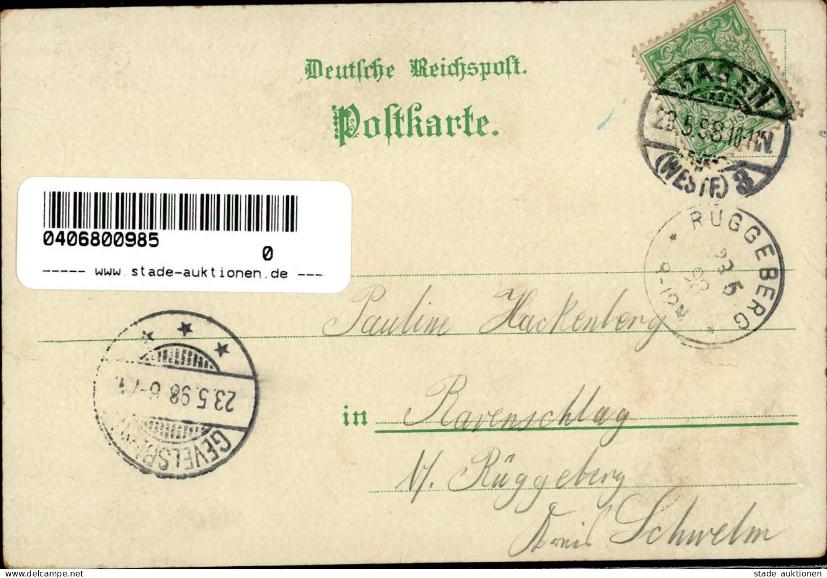 Hagen (5800) Bahnhof Cafe Maximilian Kriegerdenkmal 1898 II (kleine Stauchung) - Hagen