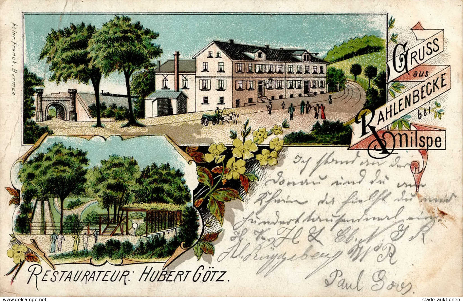 Milspe (5828) Gasthaus Rahlenbecke 1904 II (Stauchungen) - Other & Unclassified