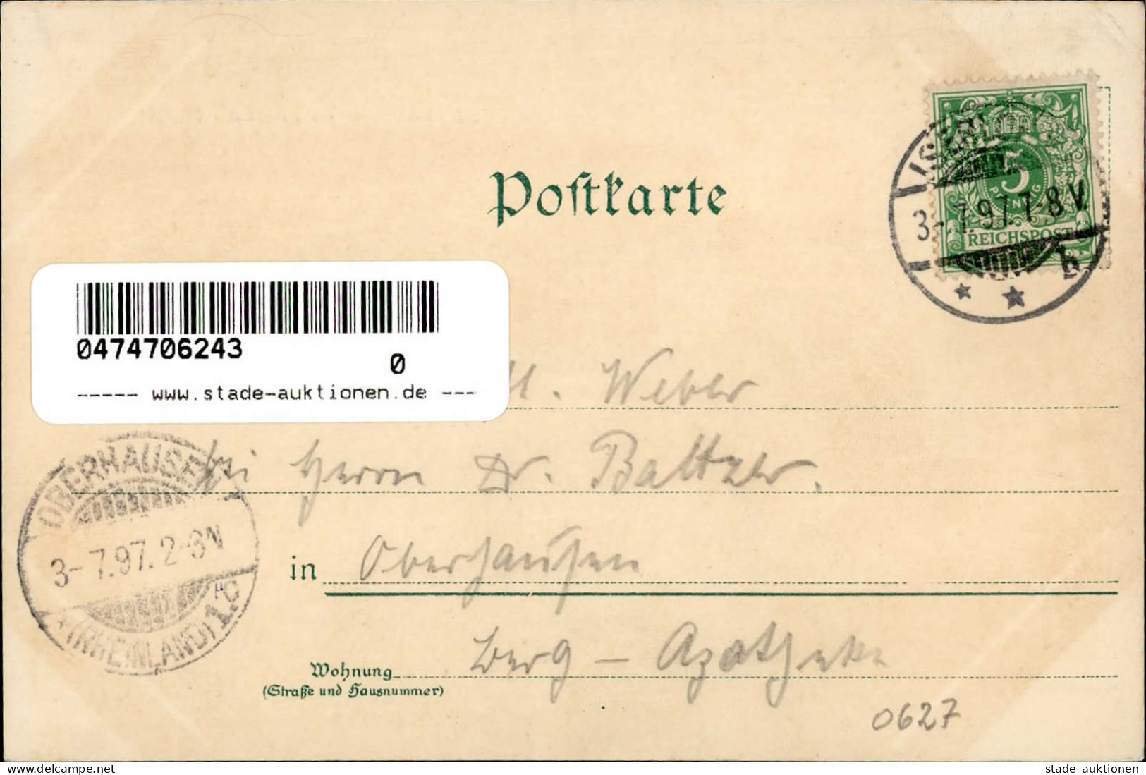 Iserlohn (5860) Schützenhaus Alexanderhöhe 1897 II (kleine Stauchung) - Autres & Non Classés