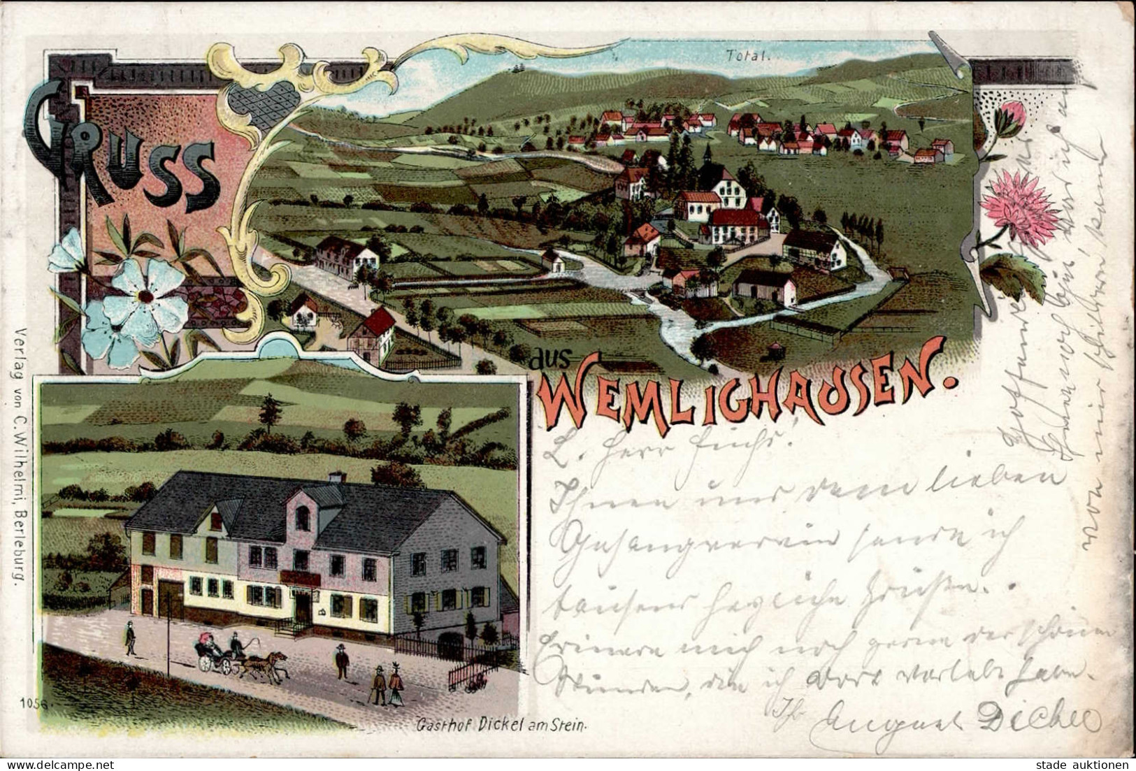 Wemlighausen (5920) Gasthaus Dickel Am Stein 1899 I- - Other & Unclassified