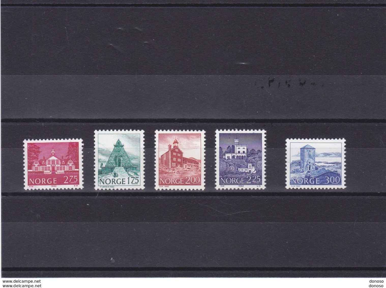 NORVEGE 1982 MONUMENTS Yvert 811-815 NEUF** MNH Cote 5,25 Euros - Unused Stamps