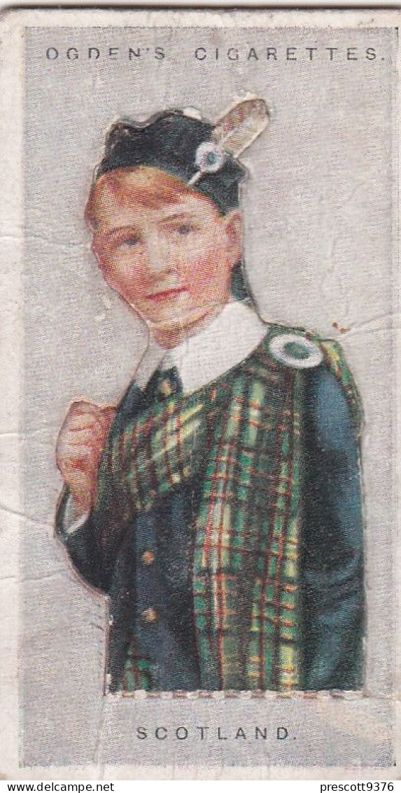 40 Scotland - Children Of All Nations 1924  - Ogdens  Cigarette Card - Original, Antique, Push Out - Ogden's