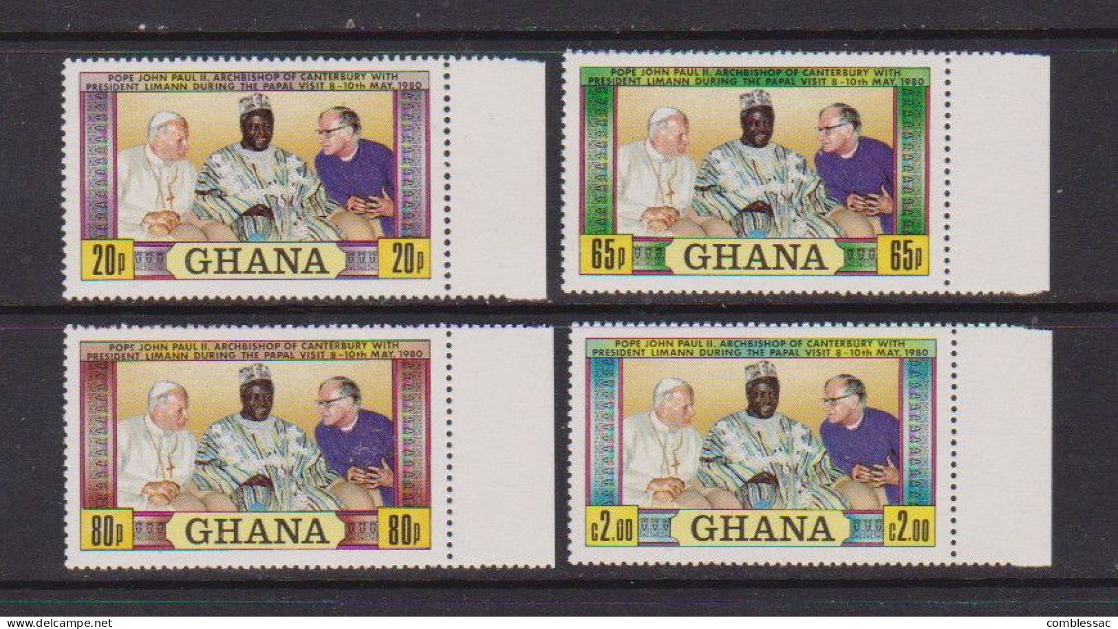 GHANA    1981    1st  Anniv  Of  Papal  Visit   Set  Of  4    MNH - Ghana (1957-...)