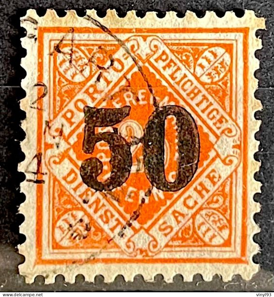 1923 - Württemberg - 1 Timbre Rare & Original Oblitéré - MI Du N°188 - 50 Sur 25 Pf Orange - Usados