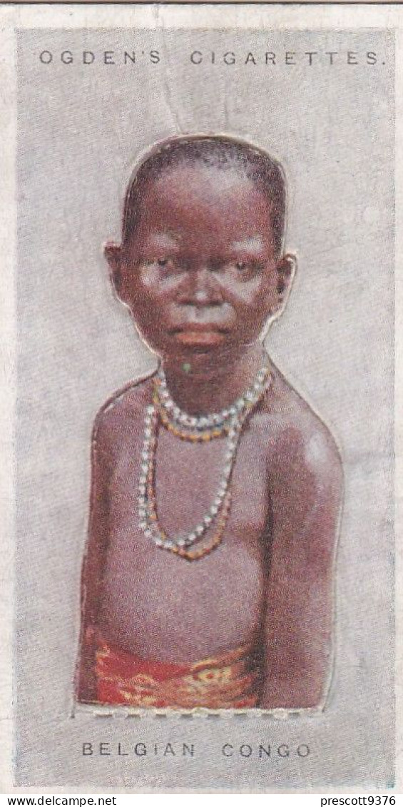 5 Belgian Congo - Children Of All Nations 1924  - Ogdens  Cigarette Card - Original, Antique, Push Out - Ogden's