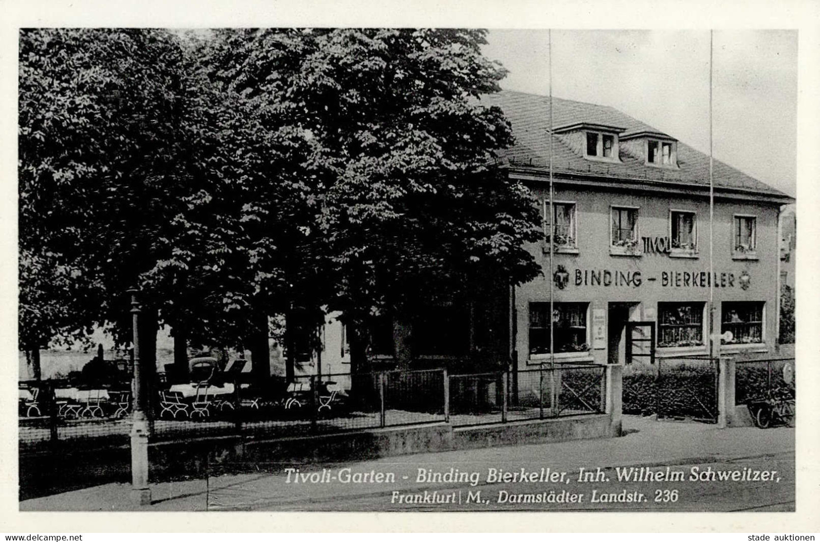 FRANKFURT (6000) - BINDING BIERKELLER TIVOLI-Garten Darmstädter Landstrasse 1962 I - Frankfurt A. Main