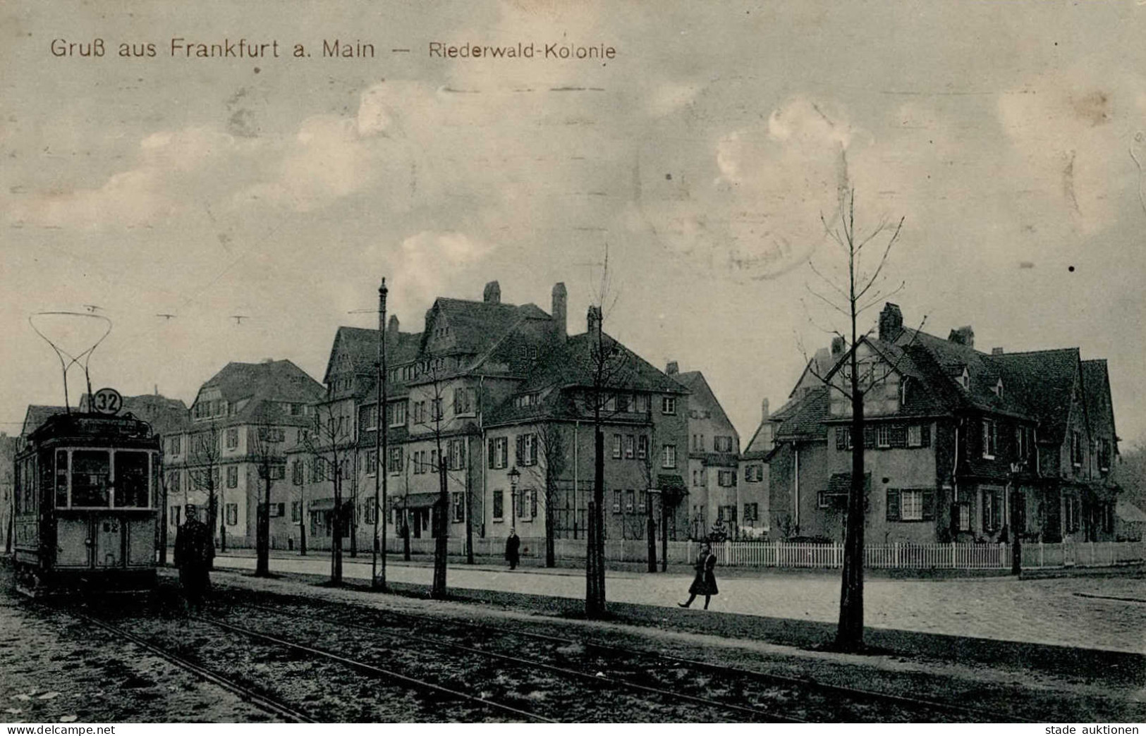 Frankfurt Am Main (6000) Riederwald-Kolonie Straßenbahn 1917 I - Frankfurt A. Main