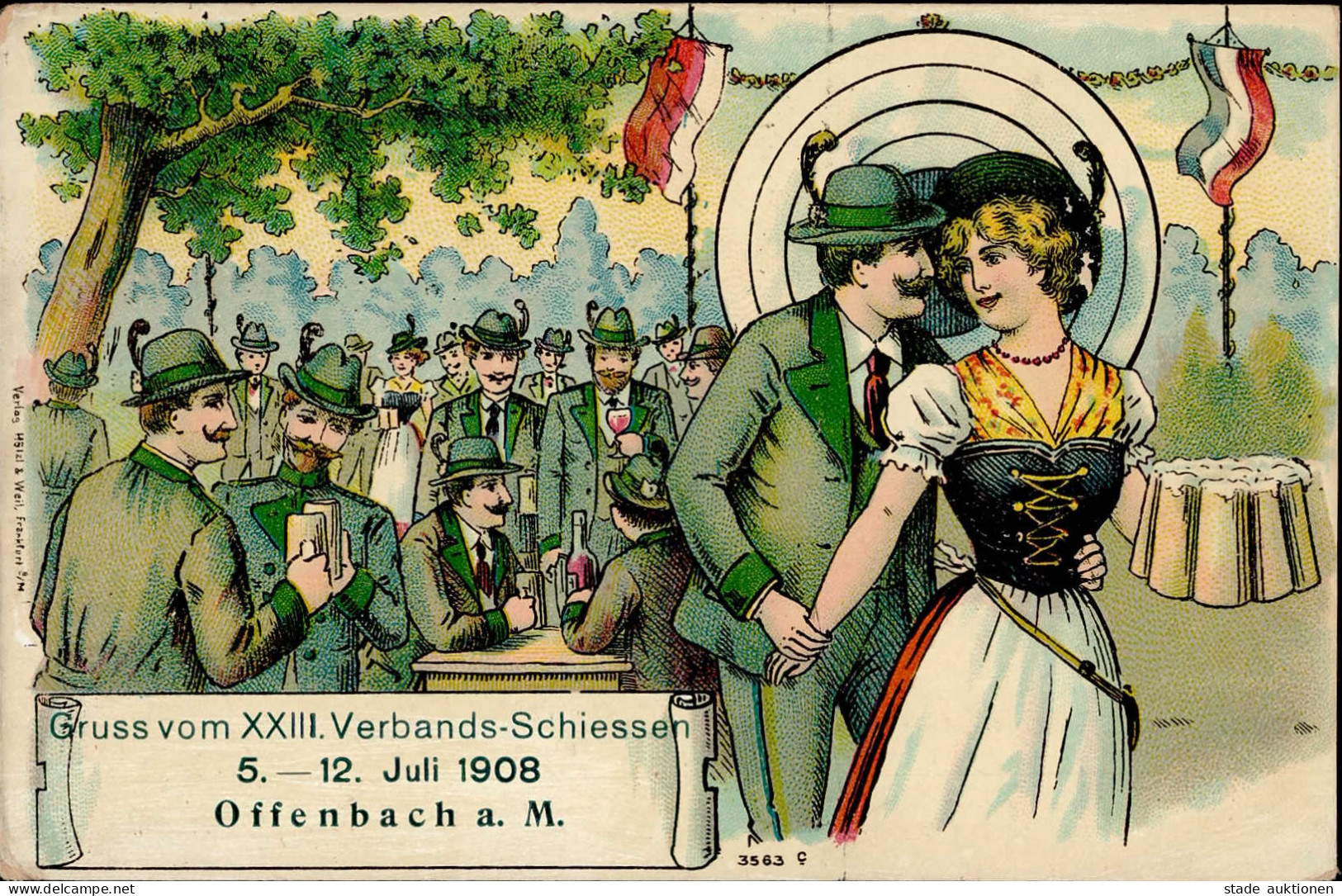 Offenbach Am Main (6050) XXIII. Verbandsschießen 5. Bis 12. Juli 1908 Tracht I-II - Offenbach