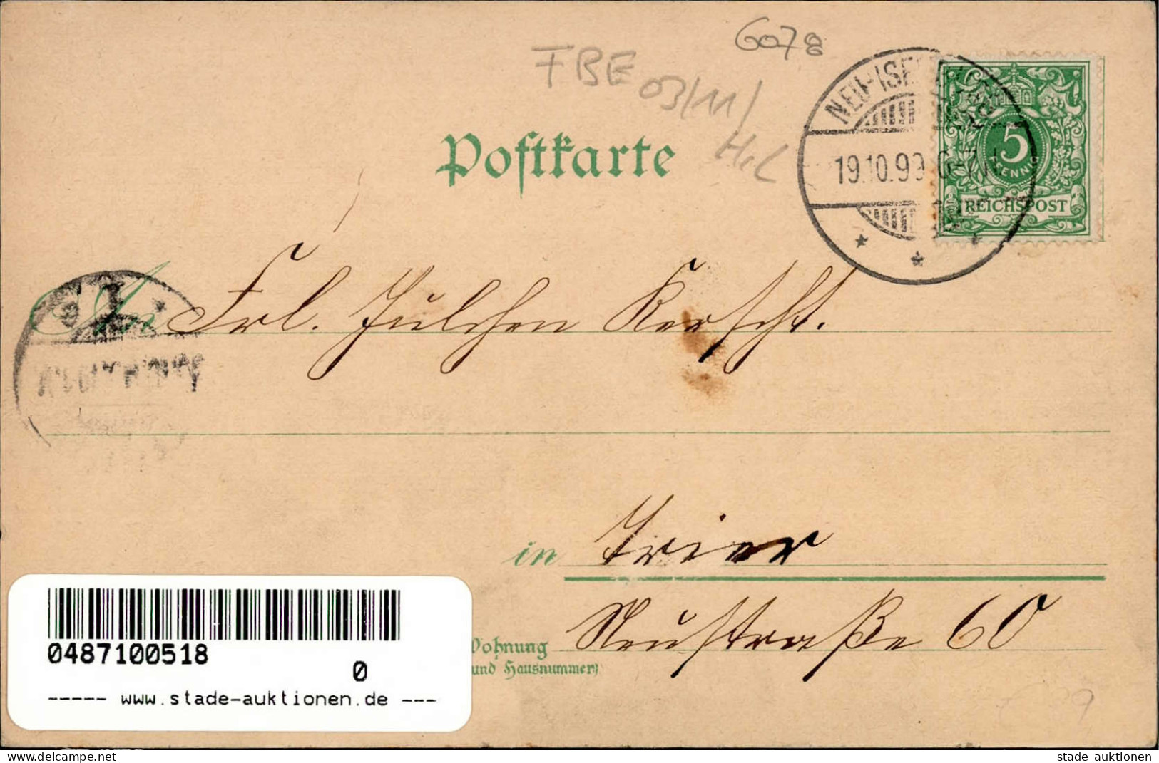 Neu-Isenburg (6078) Fest Kirchweih Heimkehr 1899 I-II (fleckig, Ecken Abgestossen) - Sonstige & Ohne Zuordnung