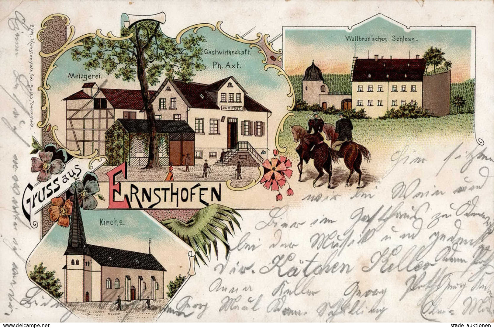 Ernsthofen (6101) Gasthaus Axt 1901 II- (Mittelbug) - Darmstadt