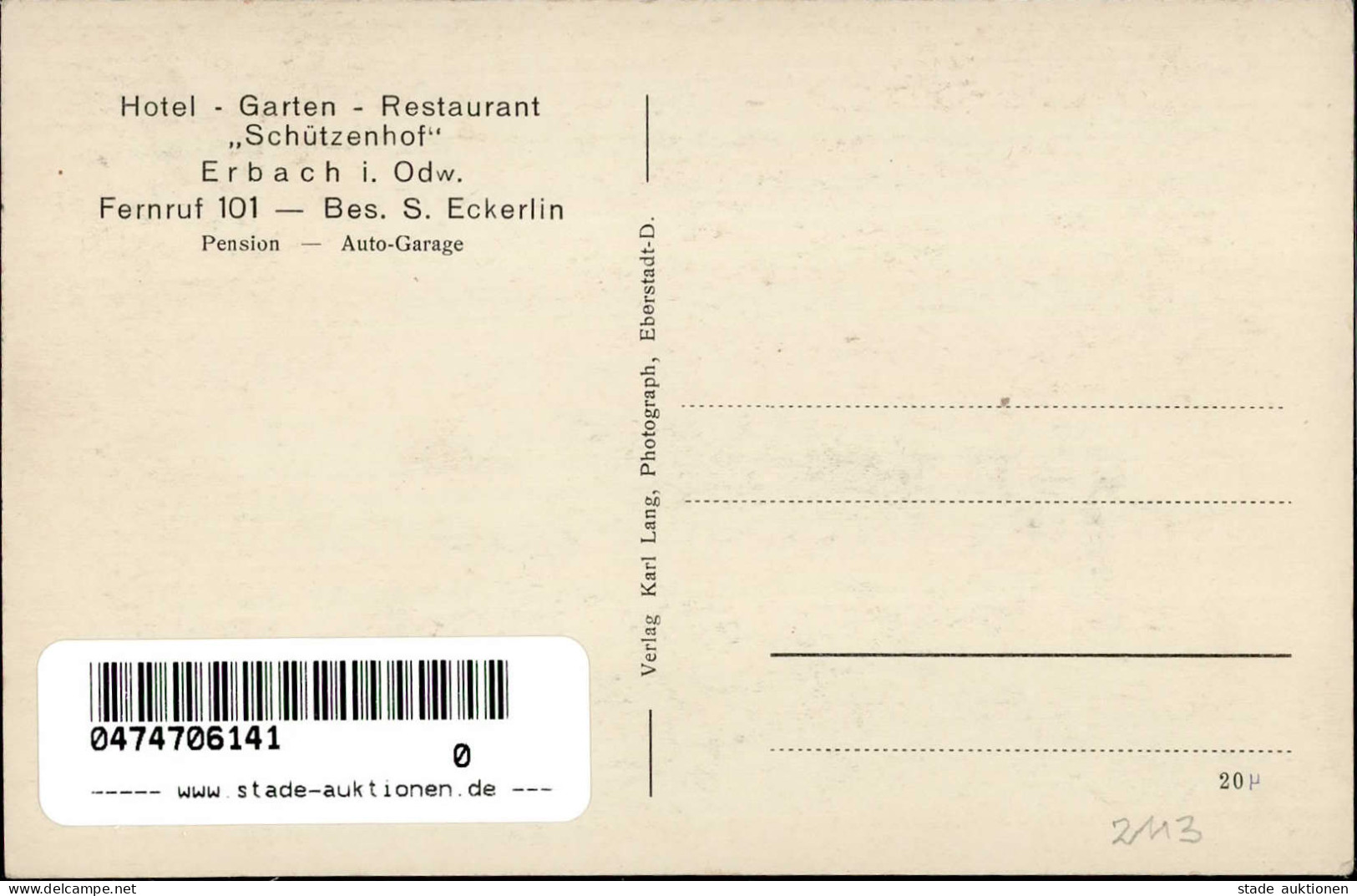 Erbach-Odenwald (6120) Hotel Schützenhof I - Other & Unclassified