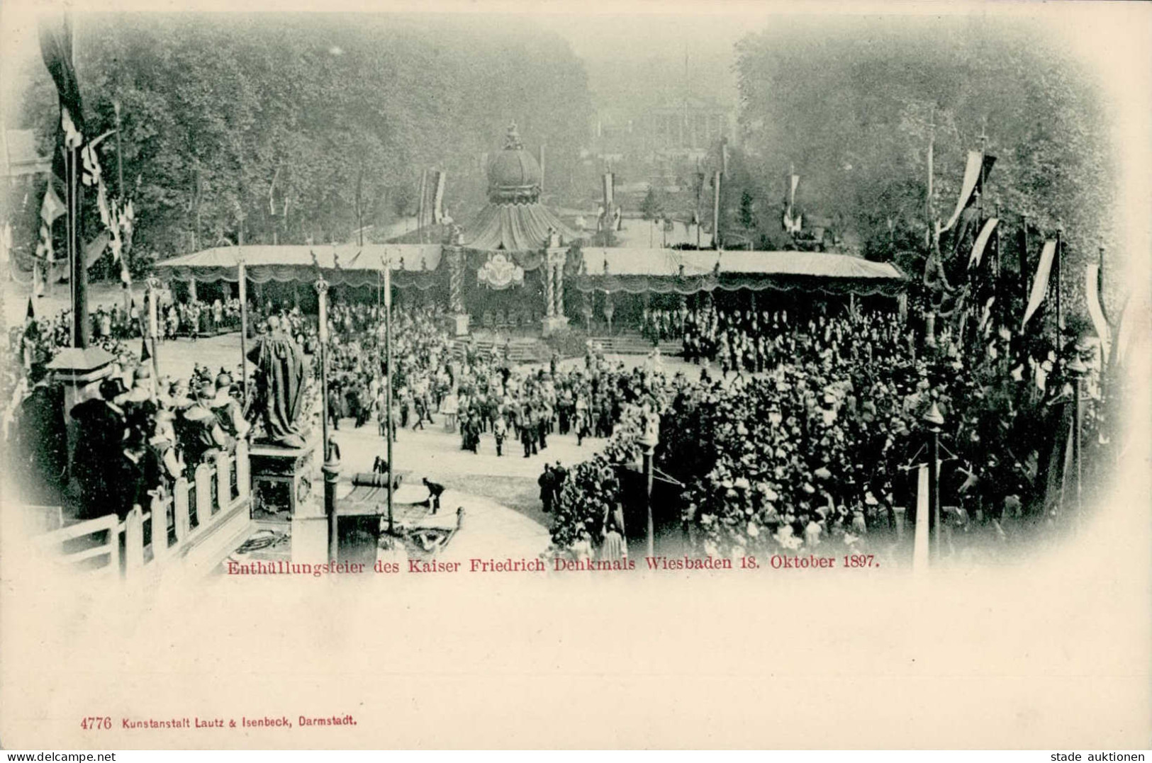 Wiesbaden (6200) Enthüllungsfeier Des Kaiser Friedrich Denkmals 18. Oktober 1897 I - Wiesbaden