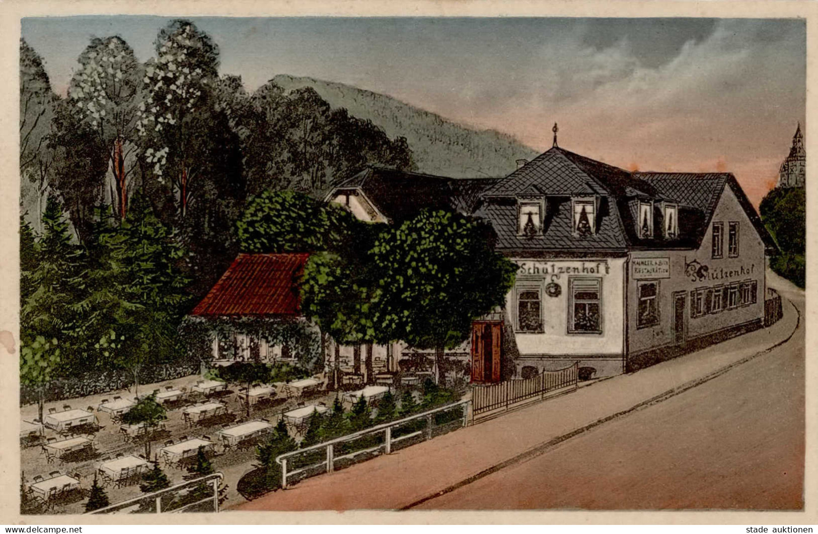 Eppstein (6239) Gasthaus Zum Schützenhof Sonderstempel I- (Marke Teilweise Entfernt) - Other & Unclassified