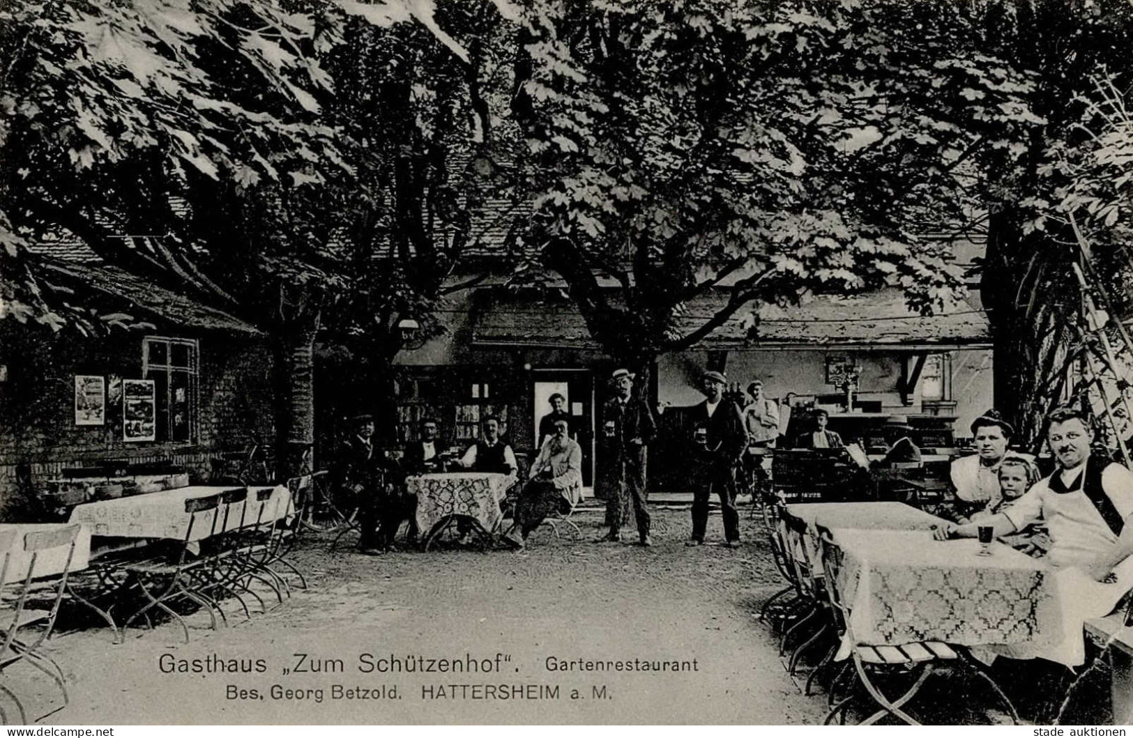 Hattersheim (6234) Gasthaus Zum Schützenhof 1915 II (Stauchung) - Other & Unclassified