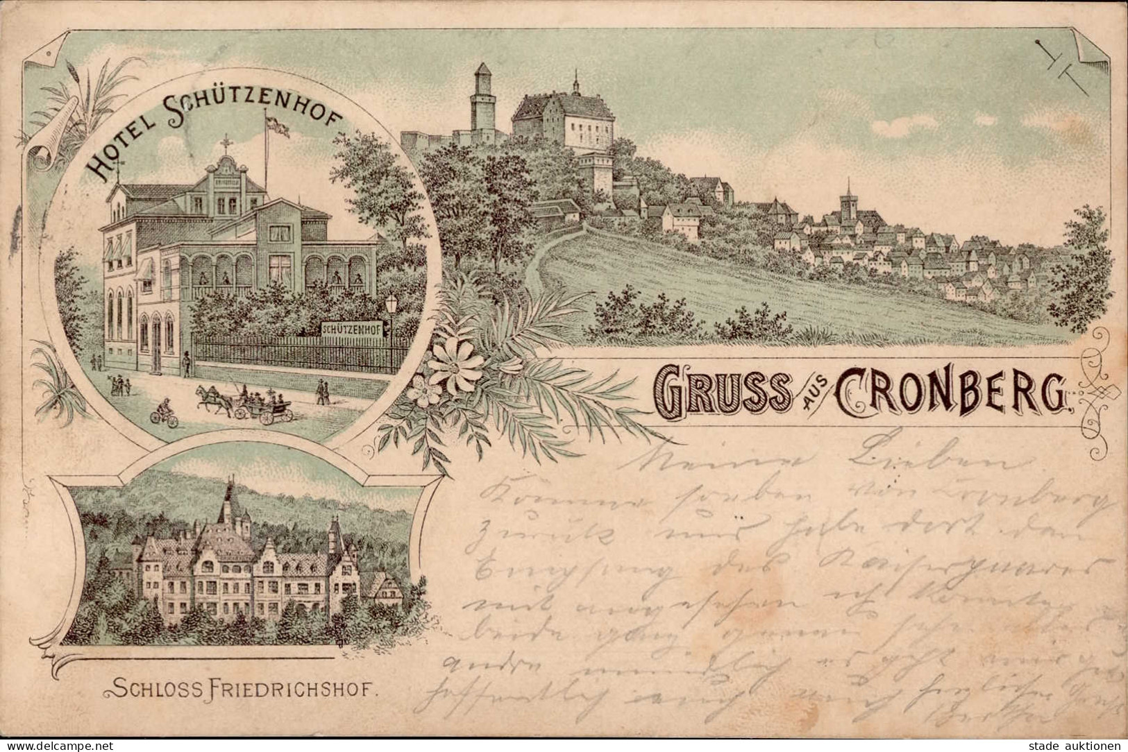 Kronberg (6242) Hotel Schützenhof Schloss Friedrichshof 1898 I- - Other & Unclassified