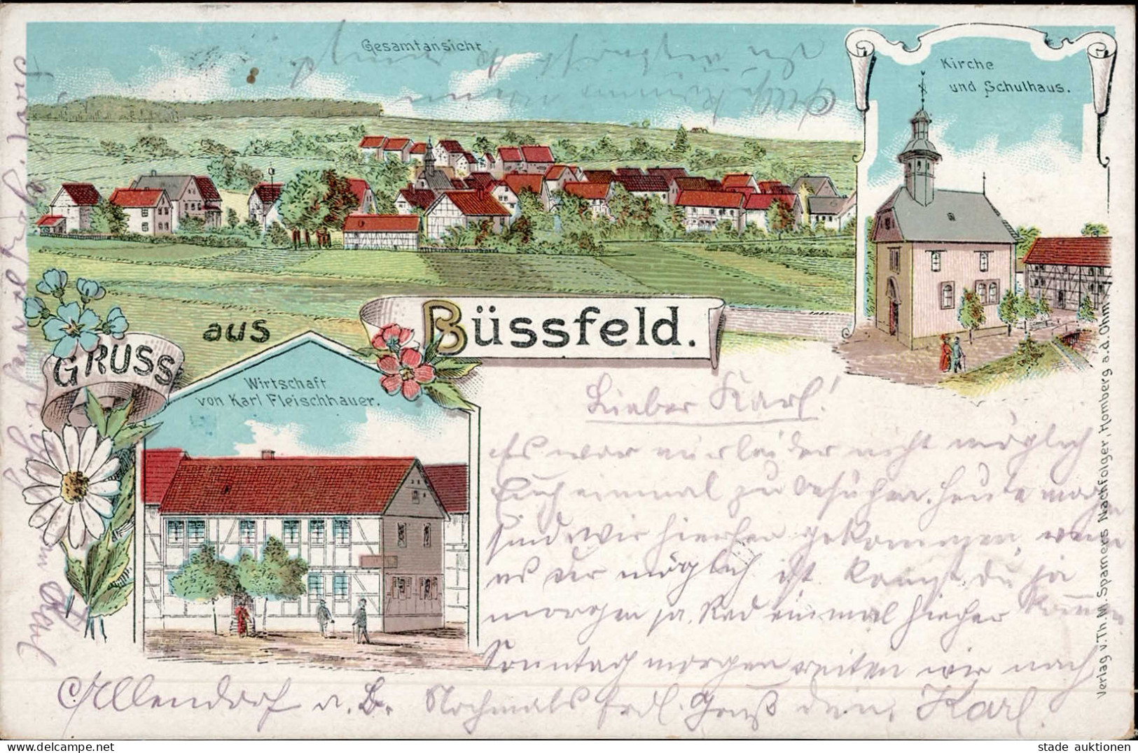 BÜSSFELD über Grünberg (6313) - Wirtschaft Karl Fleischhauer I - Other & Unclassified