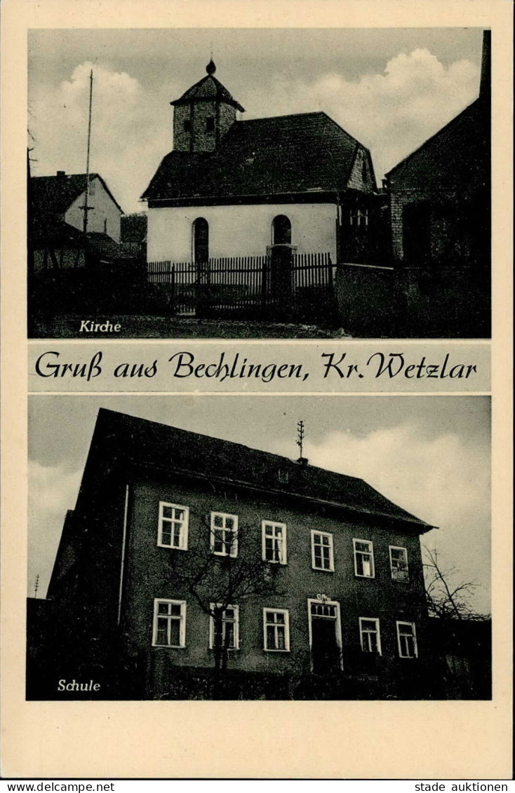 BECHLINGEN,Kr.Wetzlar (6334) - Kirche Schule I - Other & Unclassified
