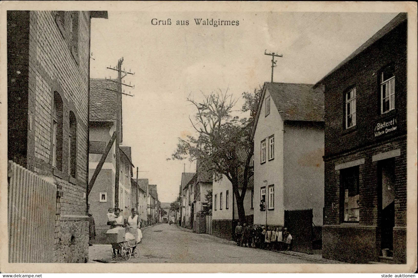 WALDGIRMES,Kr.Wetzlar (6335) - Strassen-Ak Mit Bäckerei Wilhelm Drescher Beschrieben I-II - Otros & Sin Clasificación