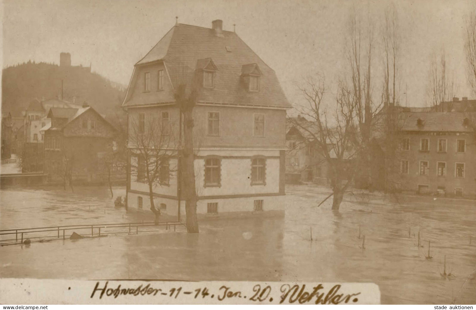 WETZLAR (6330) - Foto-Ak HOCHWASSER 11.-14.1.20 In Wetzlar Ecke Gestoßen II - Wiesbaden