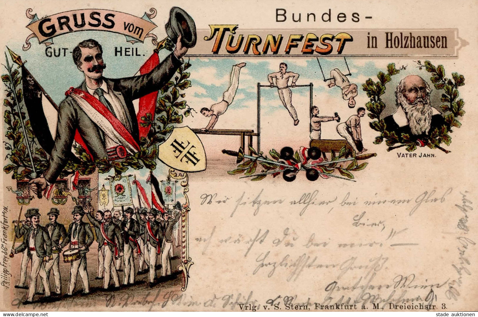 Holzhausen (6349) Turnfest Turnvater Jahn 1899 I- - Other & Unclassified