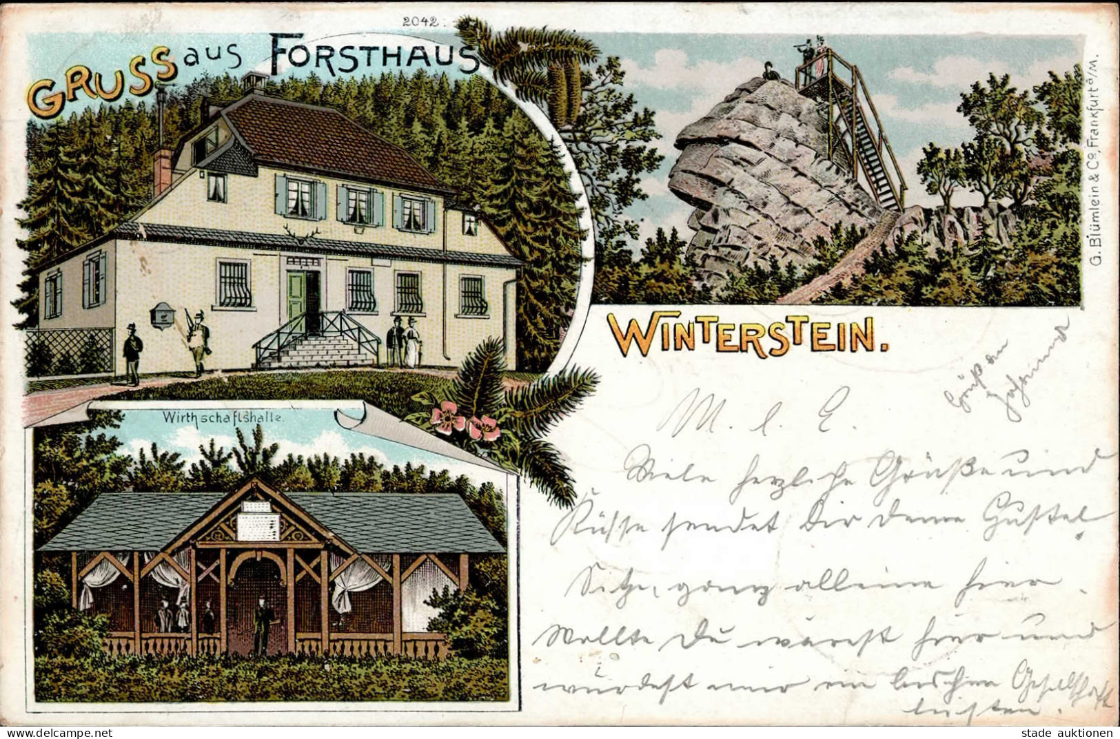 Bad Nauheim (6350) Gasthaus Forsthaus Winterstein 1905 I-II - Other & Unclassified